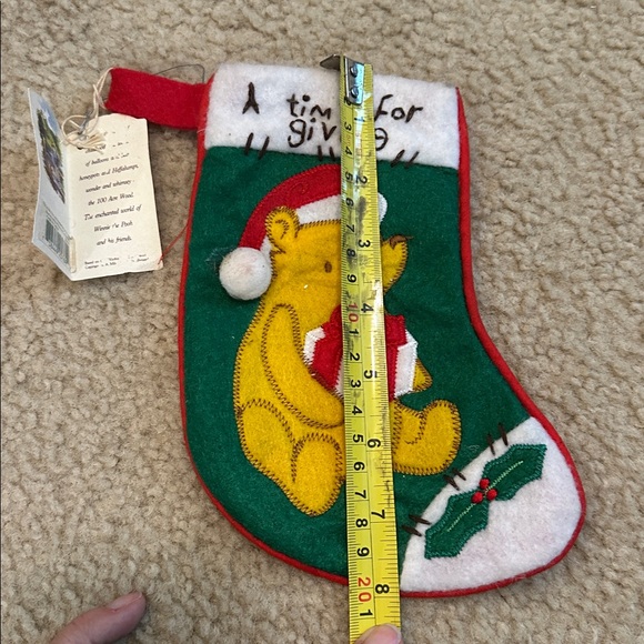Vintage Winnie the Pooh Midwest of cannon falls red felt Christmas stocking - Picture 7 of 7